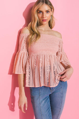 COASTAL CITY LACE TOP.