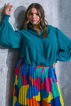 MILES BETWEEN US WOVEN TOP.