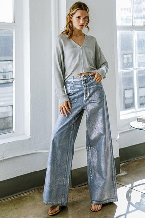 PEACE AND JOY DENIM PANTS.