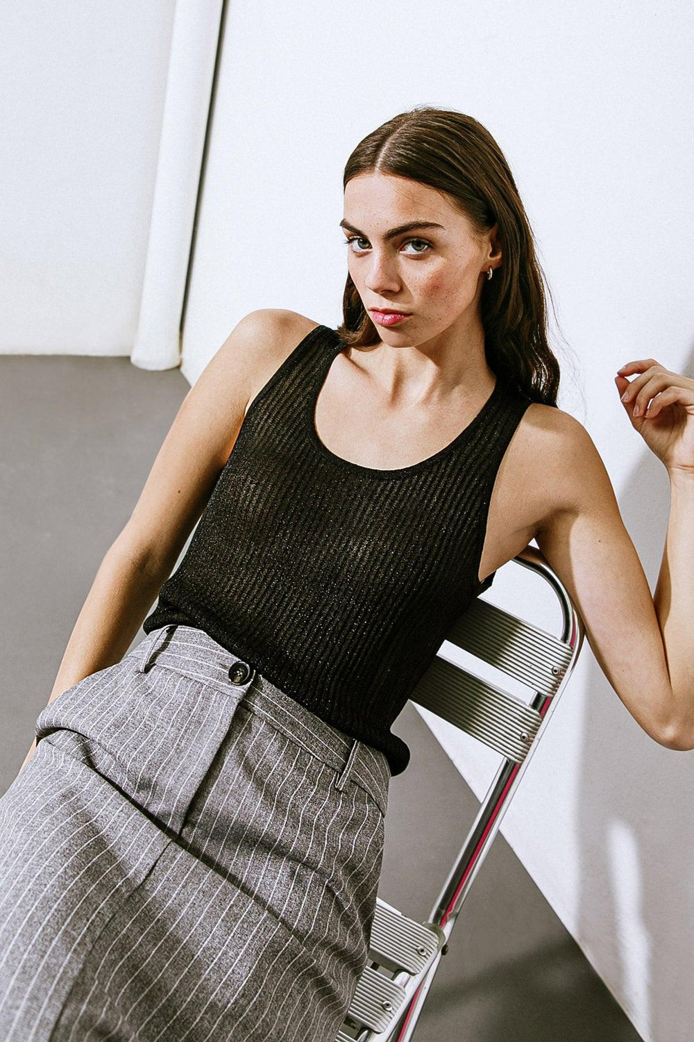 BLISSFUL LOVE WOVEN TANK TOP.