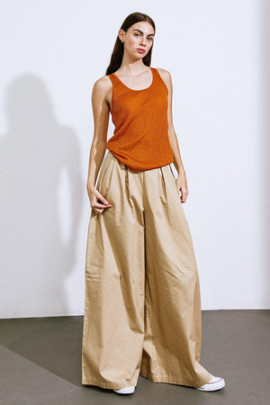 BLISSFUL LOVE WOVEN TANK TOP.