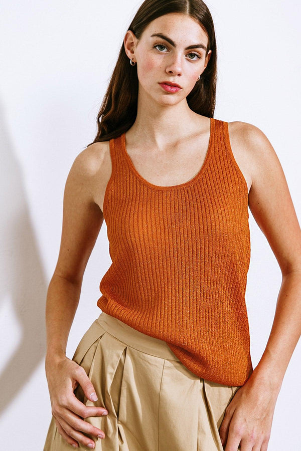 BLISSFUL LOVE WOVEN TANK TOP.