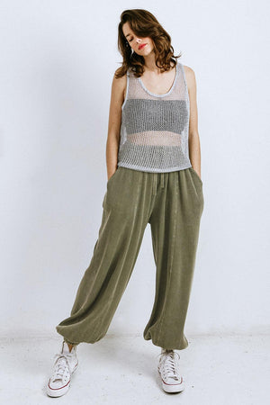 LOST IN THE WAVES WOVEN TANK TOP.