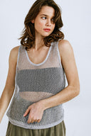 LOST IN THE WAVES WOVEN TANK TOP.