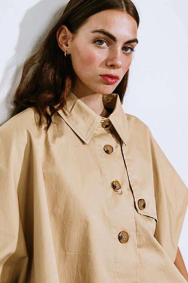 IT'S PERFECT TIMING WOVEN TOP.