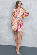 SPREAD YOUR WINGS WOVEN MINI DRESS.