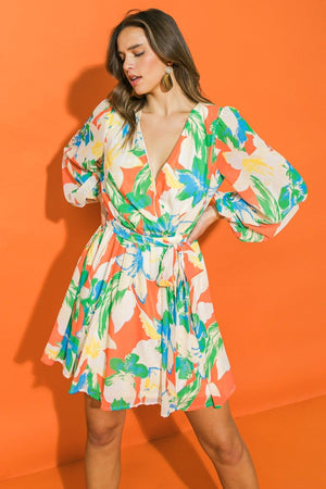 SPREAD YOUR WINGS WOVEN MINI DRESS.