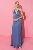 NEW PERSPECTIVE SATIN MAXI DRSS.