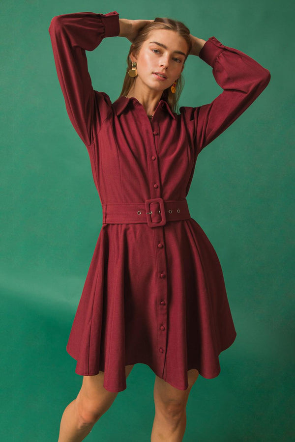 WRAPPED UP IN LOVE MINI DRESS.