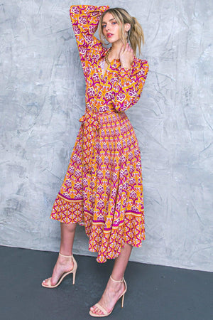 LIFETIME CELEBRATIONS WOVEN SHIRT DRESS.