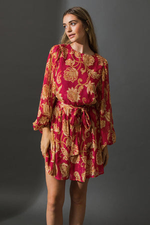 ONE THAT GOT AWAY WOVEN MINI DRESS.