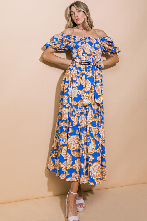 RUN TOWARDS LOVE POPLIN ANKLE DRESS.