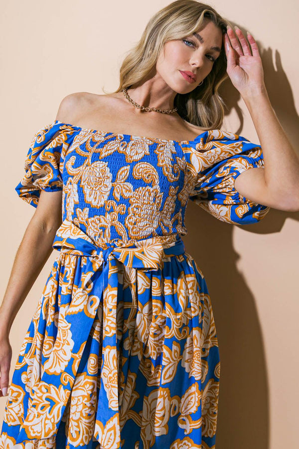 RUN TOWARDS LOVE POPLIN ANKLE DRESS.