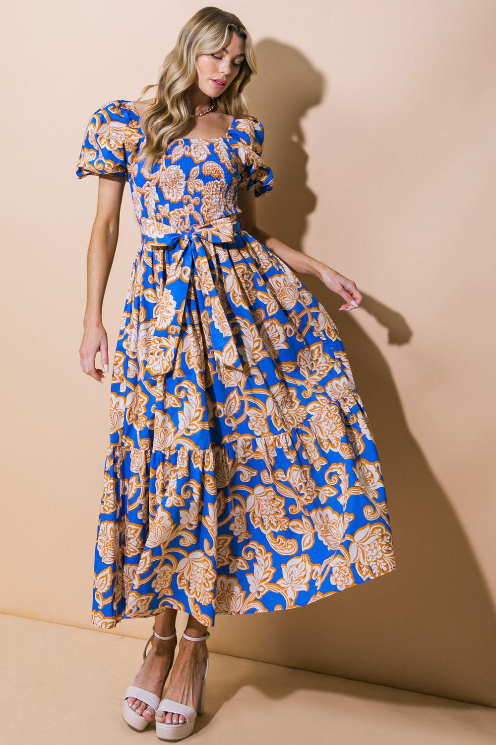 RUN TOWARDS LOVE POPLIN ANKLE DRESS.