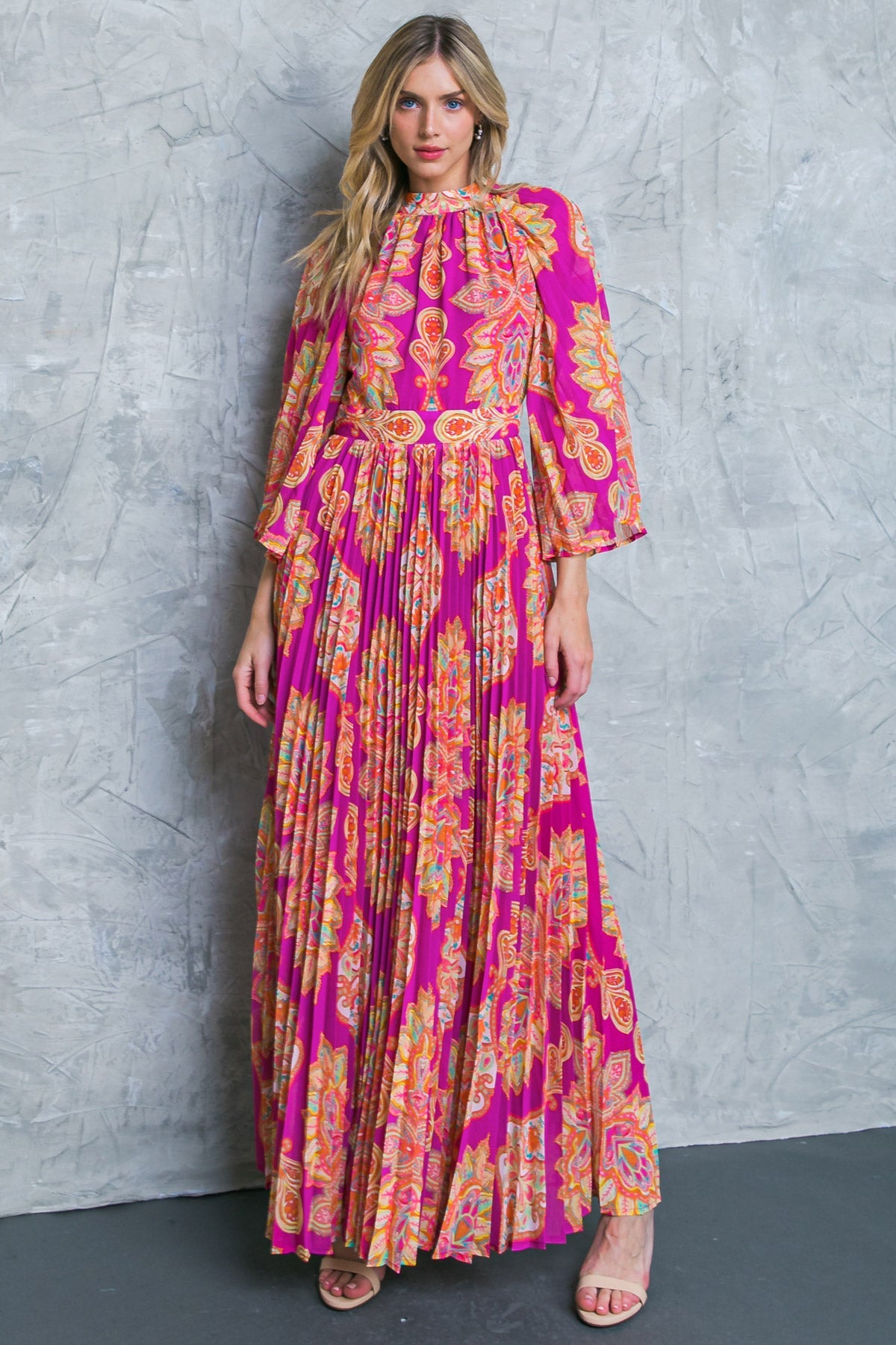 COVERED BY LOVE WOVEN MAXI DRESS