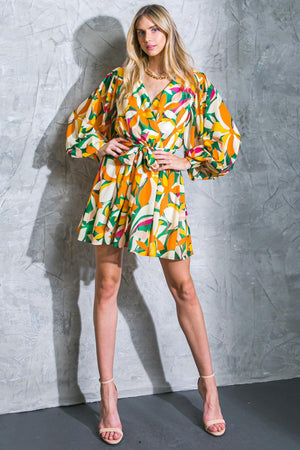 DARING HEART WOVEN MINI DRESS.