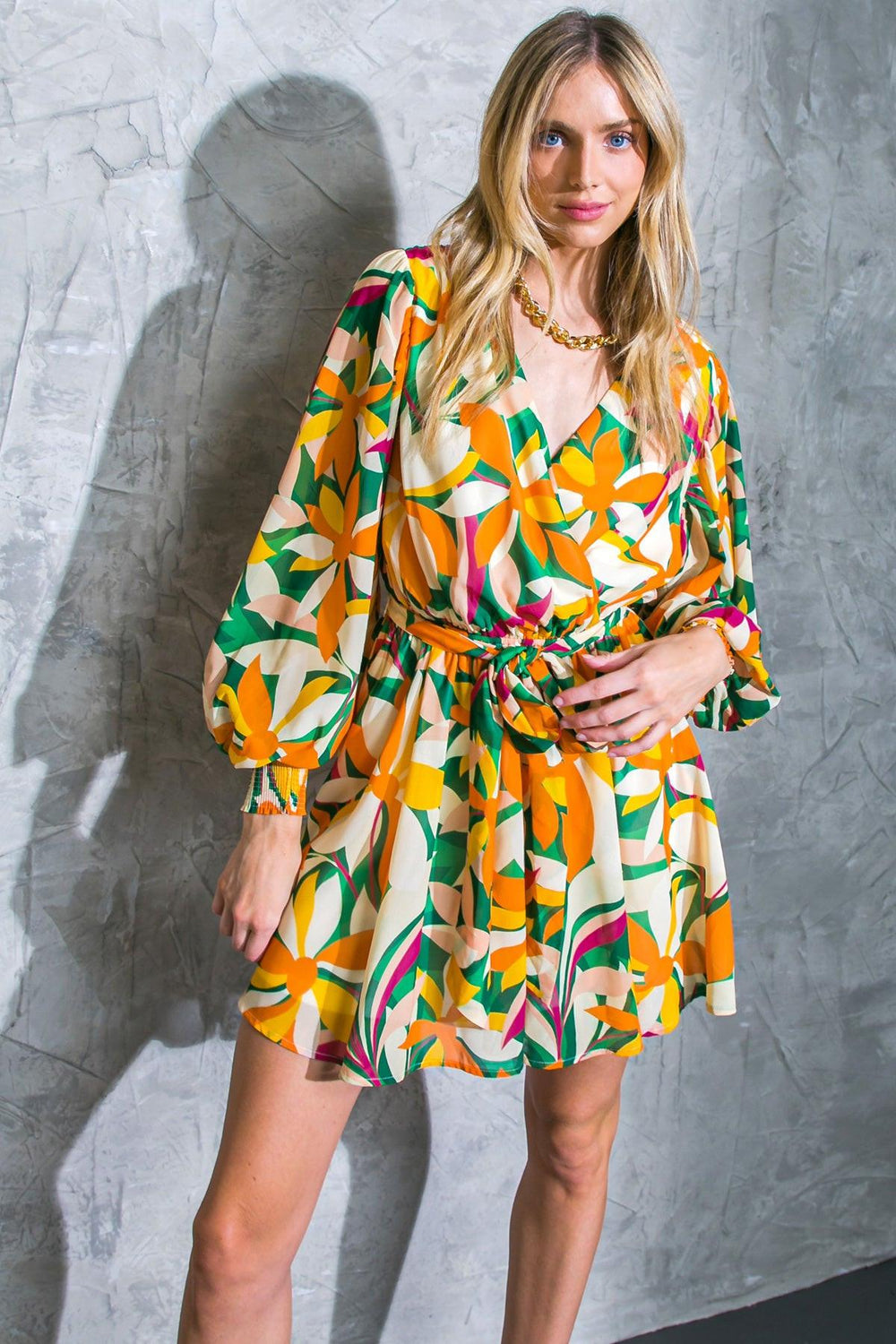 DARING HEART WOVEN MINI DRESS.