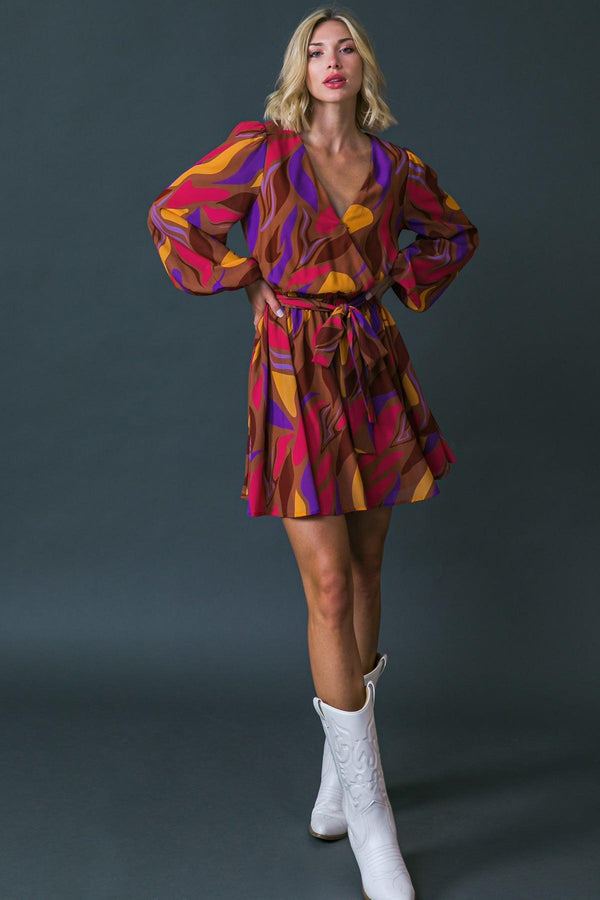 SHOW YOU OFF WOVEN MINI DRESS.