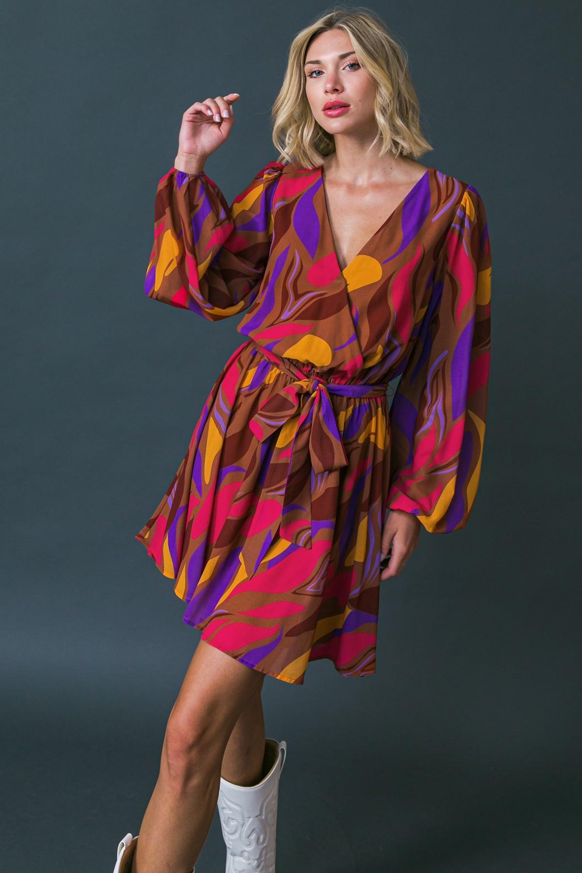SHOW YOU OFF WOVEN MINI DRESS.