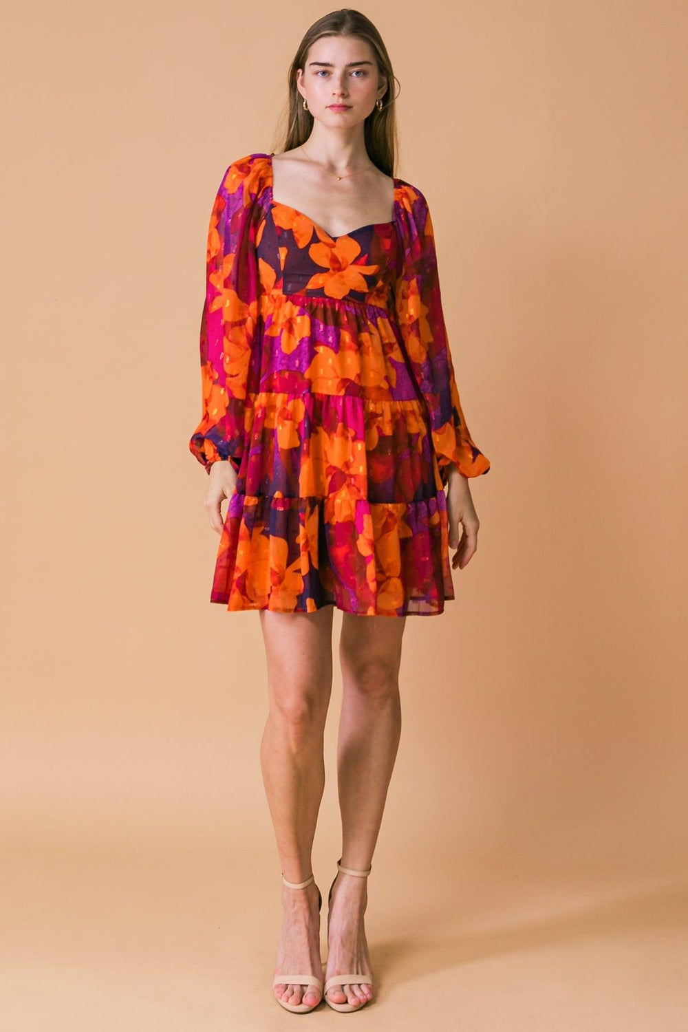 GOOD FLOWS TO ME WOVEN MINI DRESS.