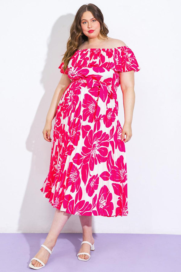LOVE SCRIPT WOVEN MIDI DRESS.