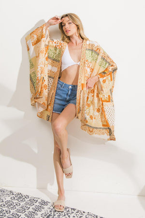 LOVE IN YOUR LIFE KIMONO MIDI COVER UP.