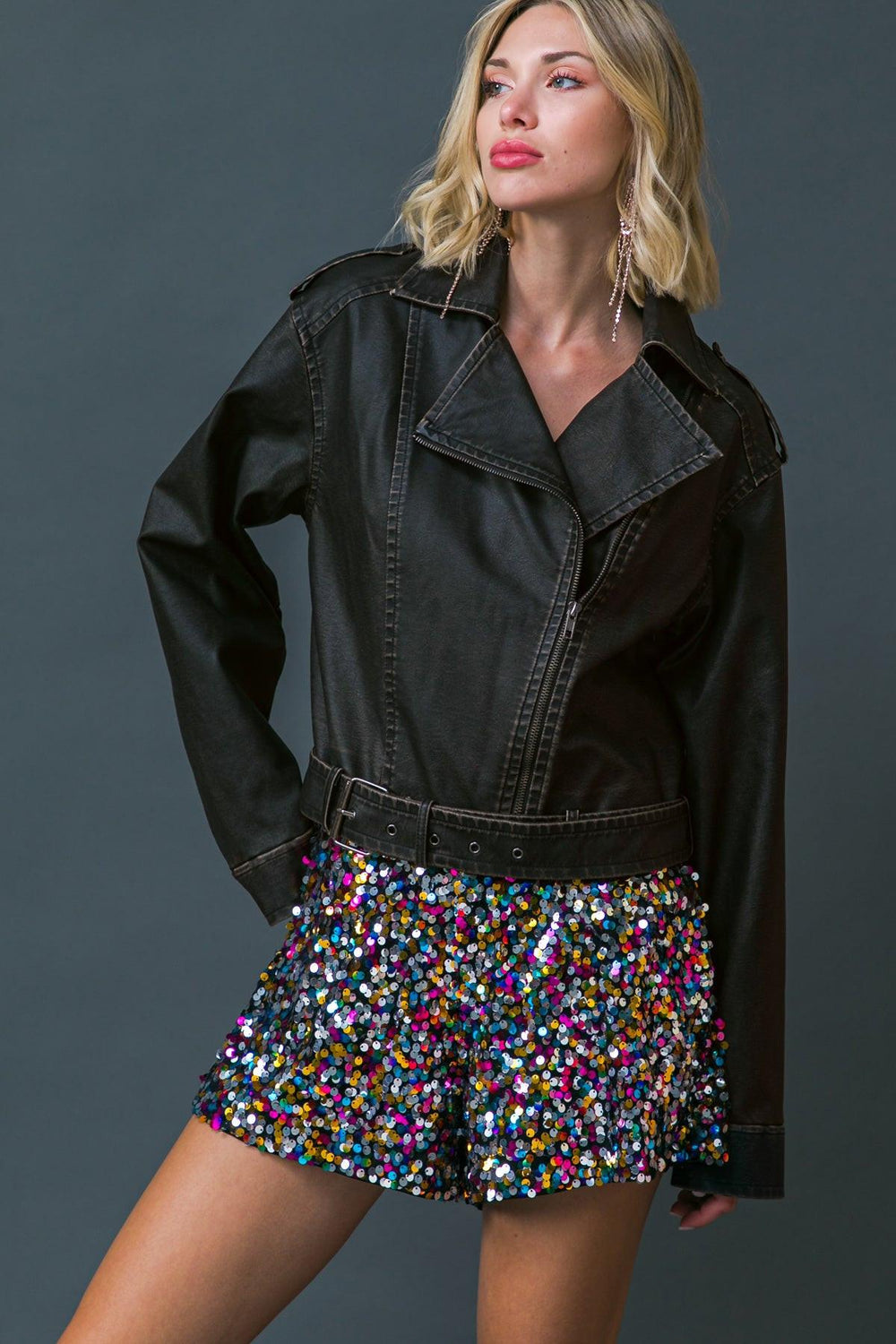 ON MY WAY UP FAUX MOTO JACKET.