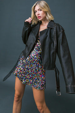 ON MY WAY UP FAUX MOTO JACKET.