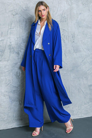 BOSS BABE WOVEN TRENCH COAT.