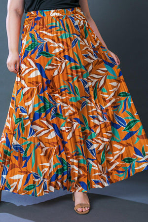 FEELS LIKE FALL WOVEN MAXI SKIRT.