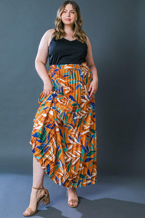 FEELS LIKE FALL WOVEN MAXI SKIRT.