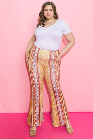 STATE OF BALANCE WOVEN FLARE PANTS.
