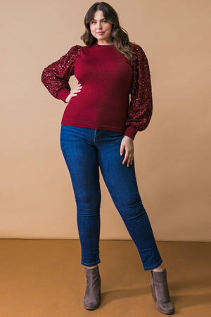 FEELING THE FUN SWEATER TOP.