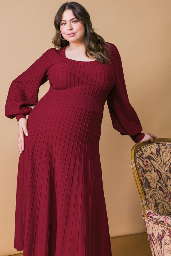 KEEP LOOKING UP SWEATER MIDI DRESS.