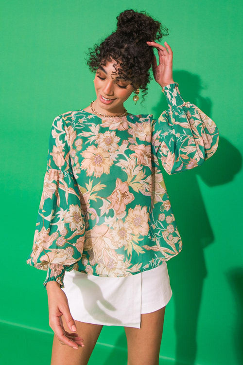 DAYBREAK SKYLINE WOVEN TOP.