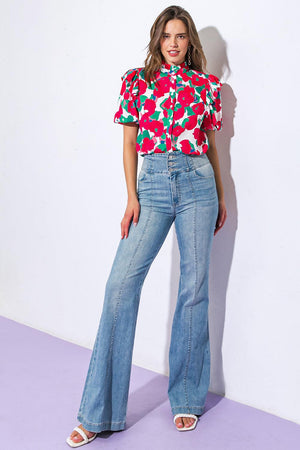 I CAN WAIT FOREVER WOVEN TOP.