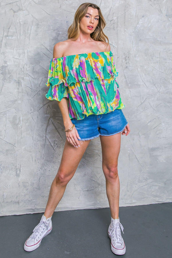 MAGNOLIA SANTA CATERINA WOVEN TOP.