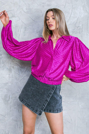 REGAL ROMANCE WOVEN TOP.