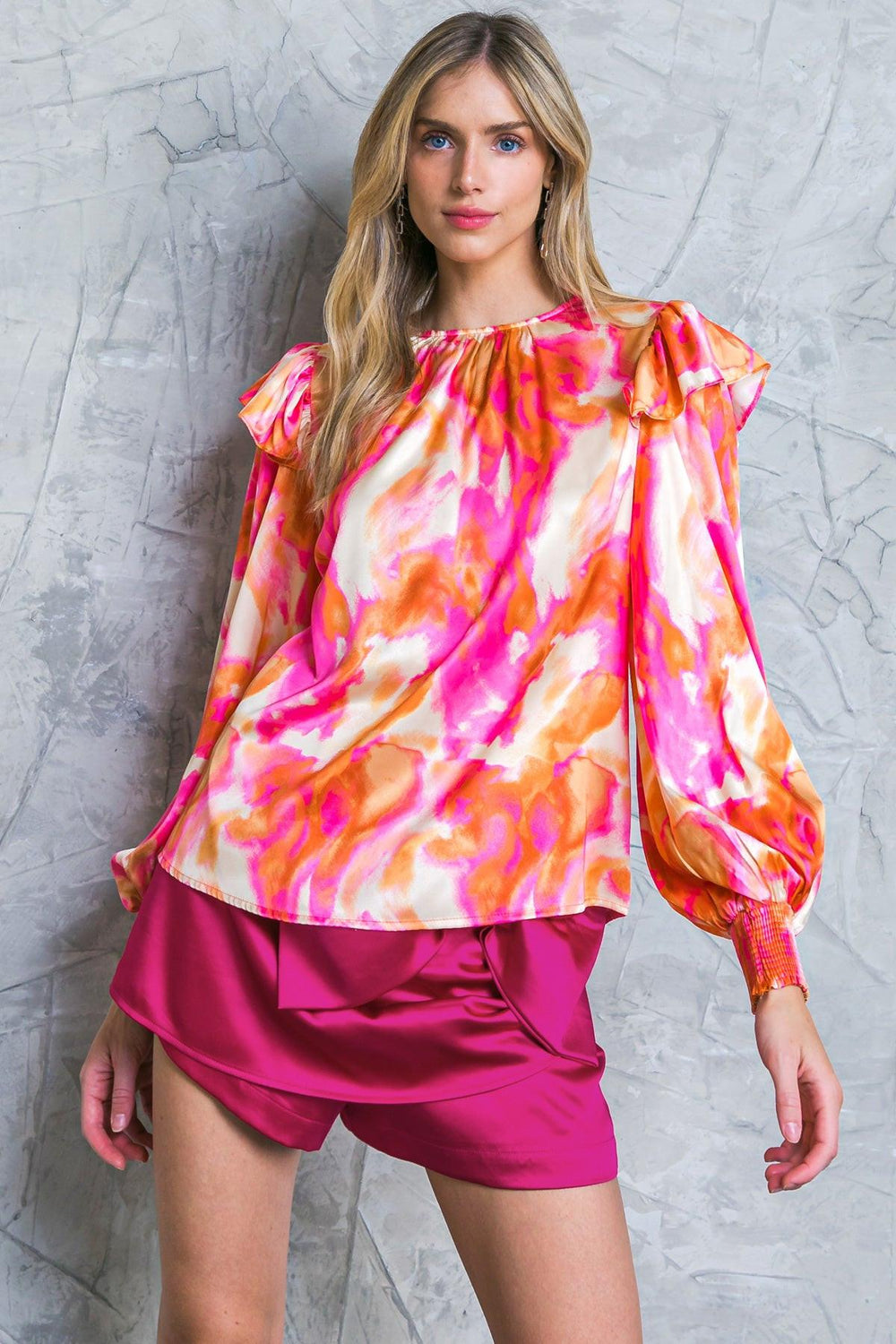 FEELING SPICE WOVEN TOP.