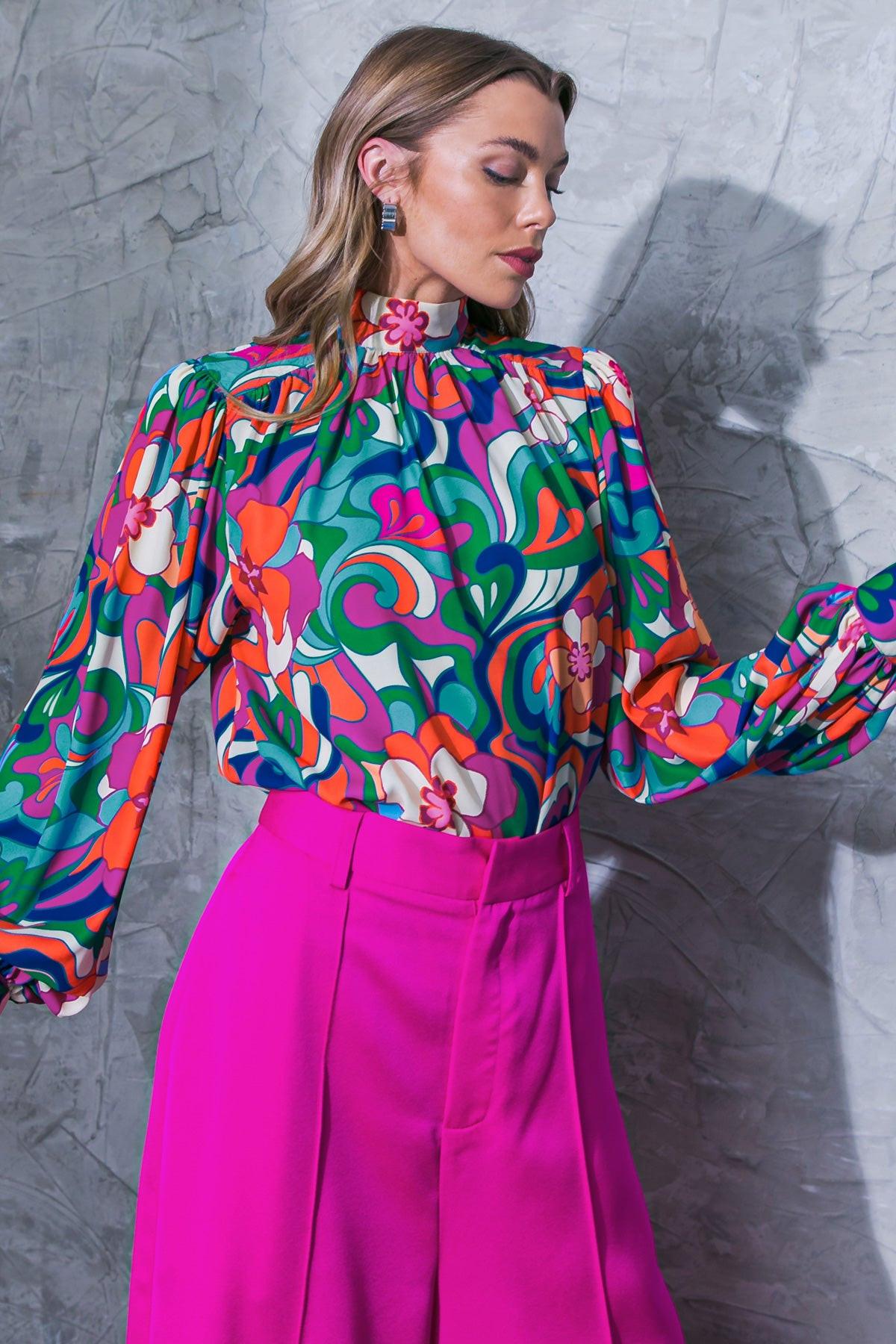 FLOW ALONG WOVEN TOP.