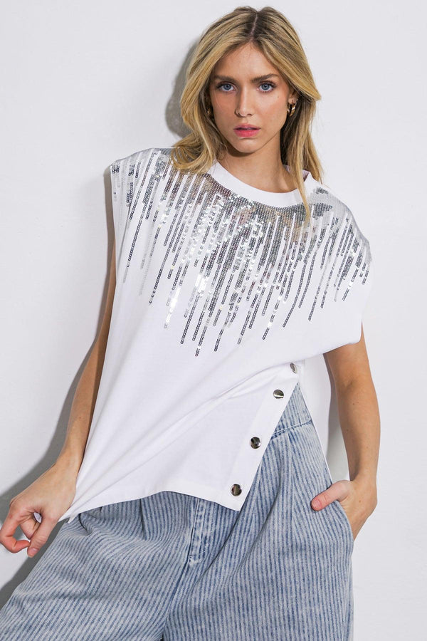 PETITE TREASURE KNIT TOP.