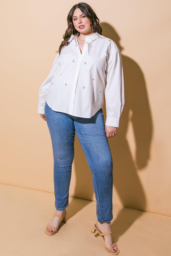 HIT OR MISS POPLIN SHIRT.