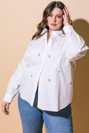 HIT OR MISS POPLIN SHIRT.