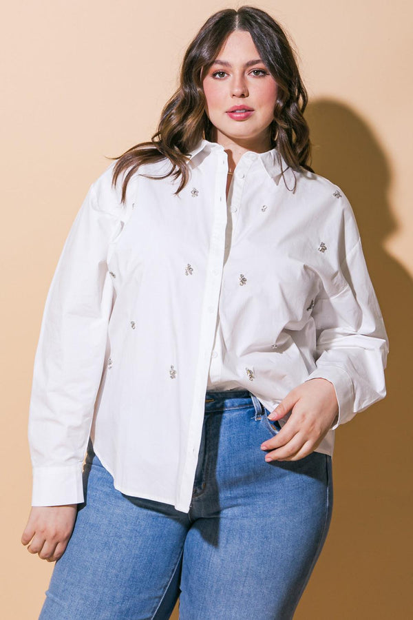 HIT OR MISS POPLIN SHIRT.