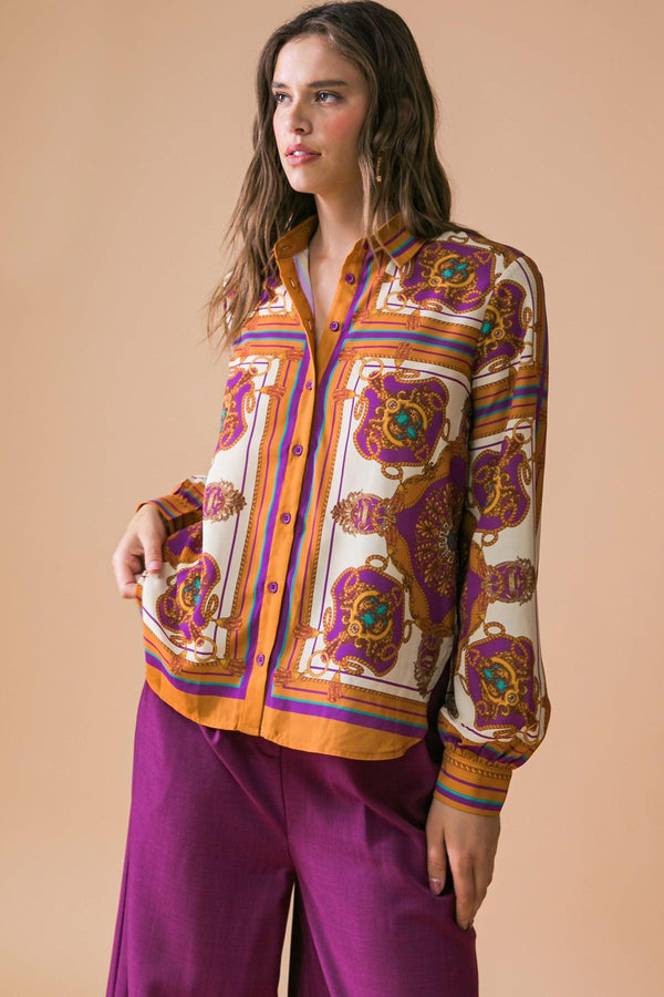 MAKE TODAY GREAT WOVEN TOP.