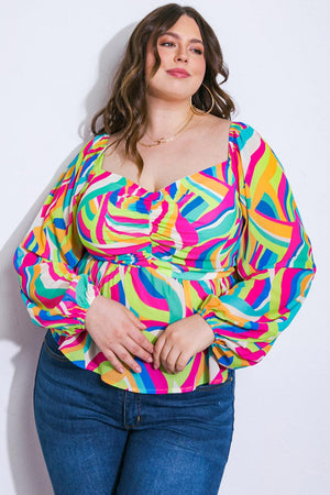 HIT OR MISS WOVEN TOP.