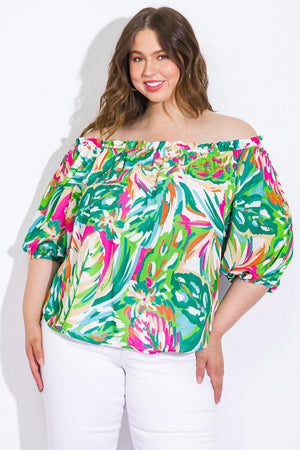 BRING GOOD ENERGY WOVEN TOP.