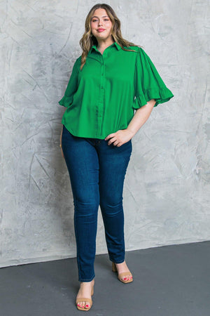 BACK TO BUSINESS WOVEN TOP.