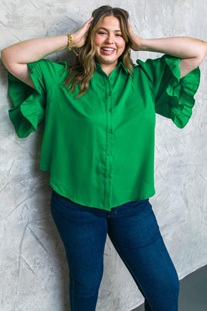 BACK TO BUSINESS WOVEN TOP.