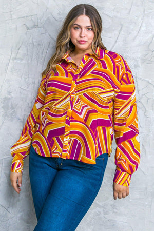 LIVELY CHAM WOVEN TOP.